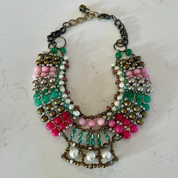 Pam‎ Hiran for Anthropologie Beaded Statement Collar Necklace - Picture 1 of 6